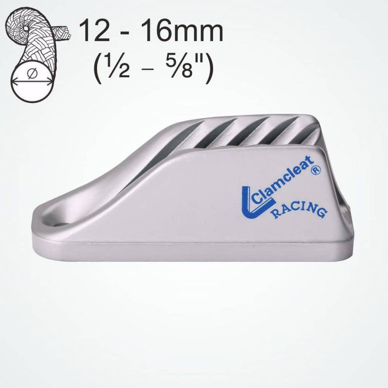 Chargez l'image dans la visionneuse de la galerie, ClamCleat® Alu Ouvert Racing Major ø12 à 16mm en aluminium, conçu pour un verrouillage rapide et sûr, idéal pour conditions terrestres et côtières.