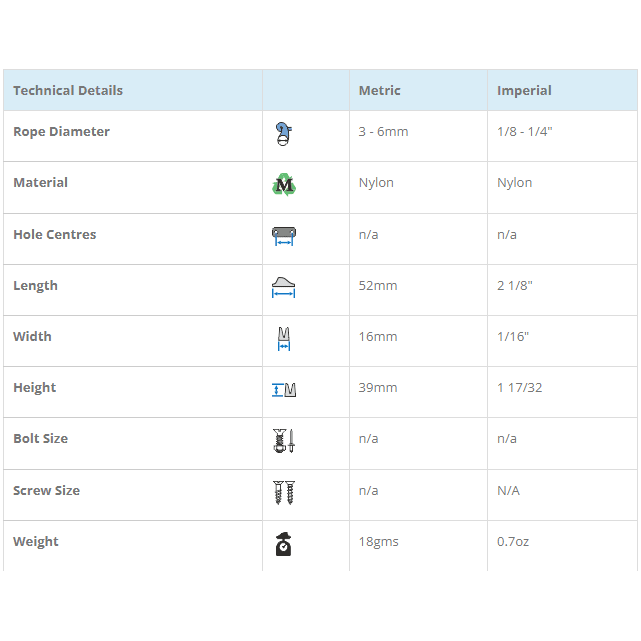 Chargez l'image dans la visionneuse de la galerie, ClamCleat® Boucle d'Accroche en nylon, conçue pour tendre facilement les cordages, idéale pour voile légère chez Yachting Thommeret.