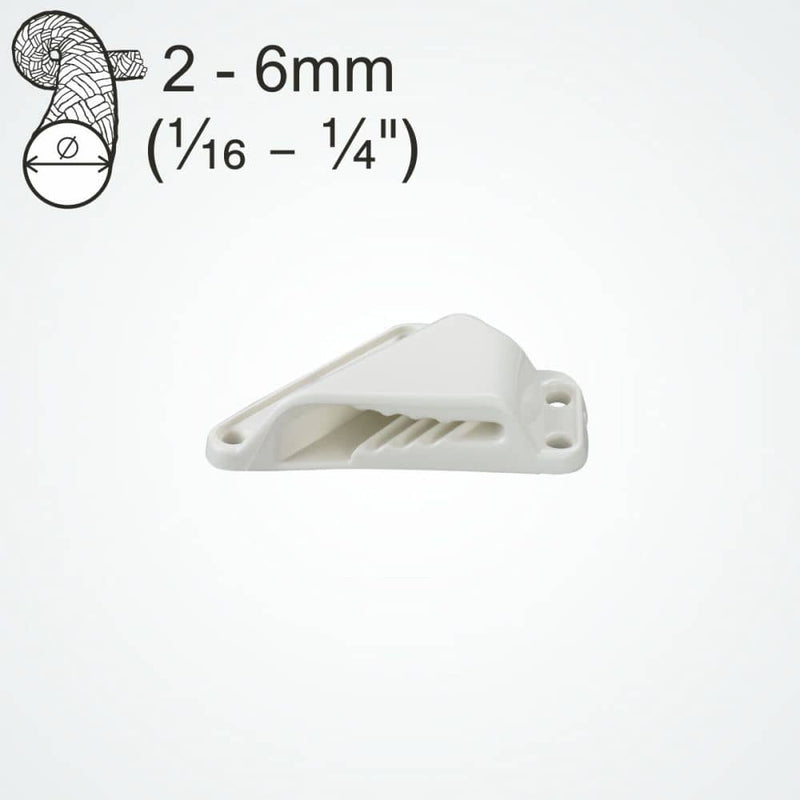 Chargez l'image dans la visionneuse de la galerie, ClamCleat® Nerf de Chute Voile ø2 à 6mm, profil bas, idéal pour fixer les cordages de voile, compatible avec tissus techniques pour dériveurs et catamarans.