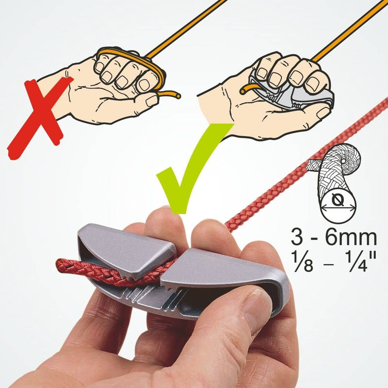 Chargez l'image dans la visionneuse de la galerie, ClamCleat® Power Grip 1 ø3 à 6mm, outil ergonomique pour doubler la traction des cordages, idéal pour voile légère et sports nautiques.