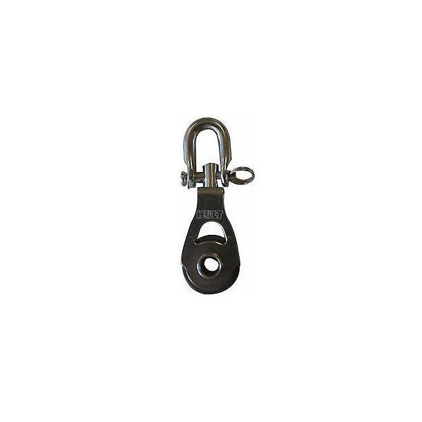 Chargez l'image dans la visionneuse de la galerie, Poulie Simple Mininox ø20mm avec émerillon, conçue pour faible friction et haute capacité de charge, idéale pour performance et longévité en voile légère.
