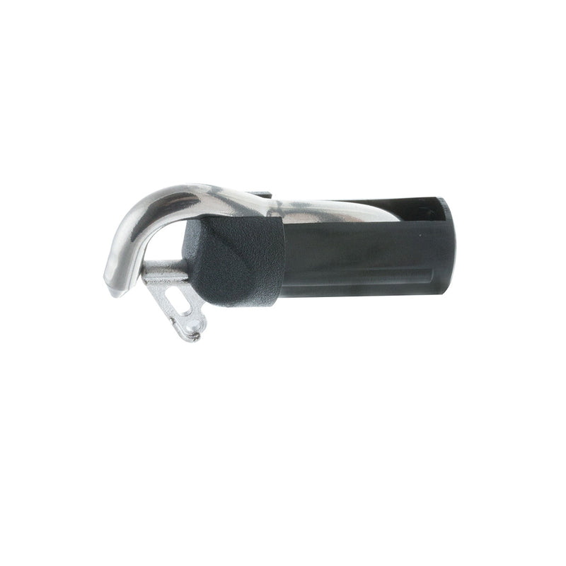 Chargez l'image dans la visionneuse de la galerie, Embout de Tangon Dériveur en aluminium ou nylon avec tige de piston, crochet et ressort inox, adaptable aux tubes de différents diamètres.