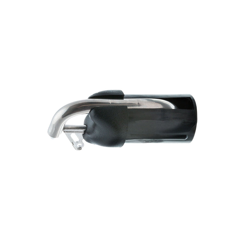 Chargez l'image dans la visionneuse de la galerie, Embout de Tangon Dériveur en aluminium ou nylon, avec tige de piston, crochet et ressort inox, adapté pour tubes Ø25 à Ø38mm.