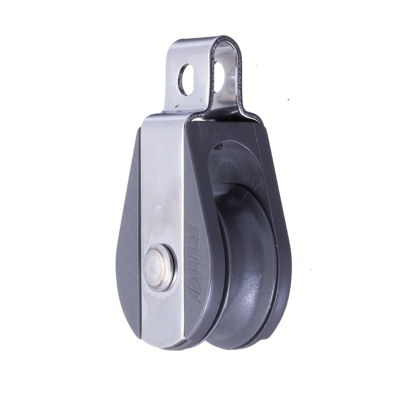 Chargez l'image dans la visionneuse de la galerie, Poulie Simple Nova à Chape Fixe, robuste, idéale pour voile légère, disponible en trois tailles pour charges allant jusqu'à 900kg, distribuée par Yachting Thommeret.