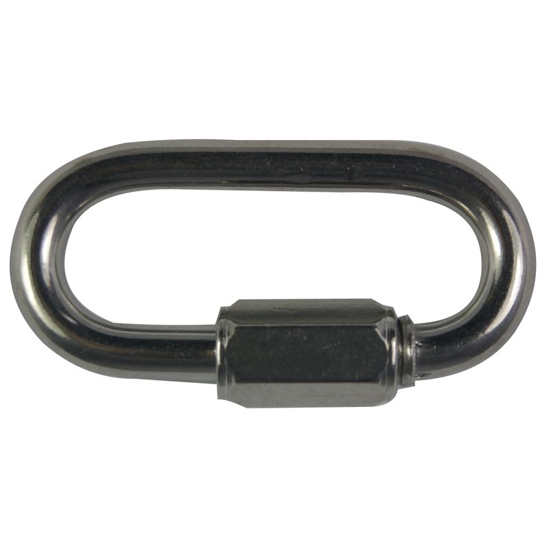 Load image into Gallery viewer, Maillon rapide inox Forte Charge avec manchon hexagonal fileté, idéal pour connexions rapides et sécurisées en voile légère, charge de rupture jusqu'à 1130kg.