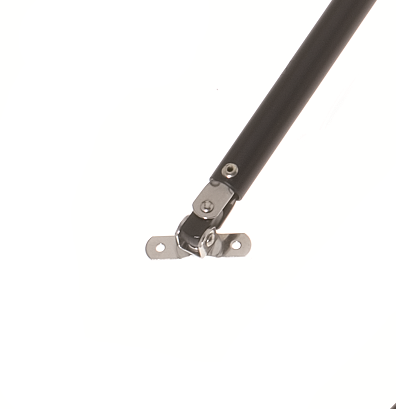 Laden Sie das Bild in Galerie -Viewer, Embout de Stick Alu ø20mm avec Cardan, monté sur un support, conçu pour dériveurs et dayboats, offrant une prise en main robuste et durable.