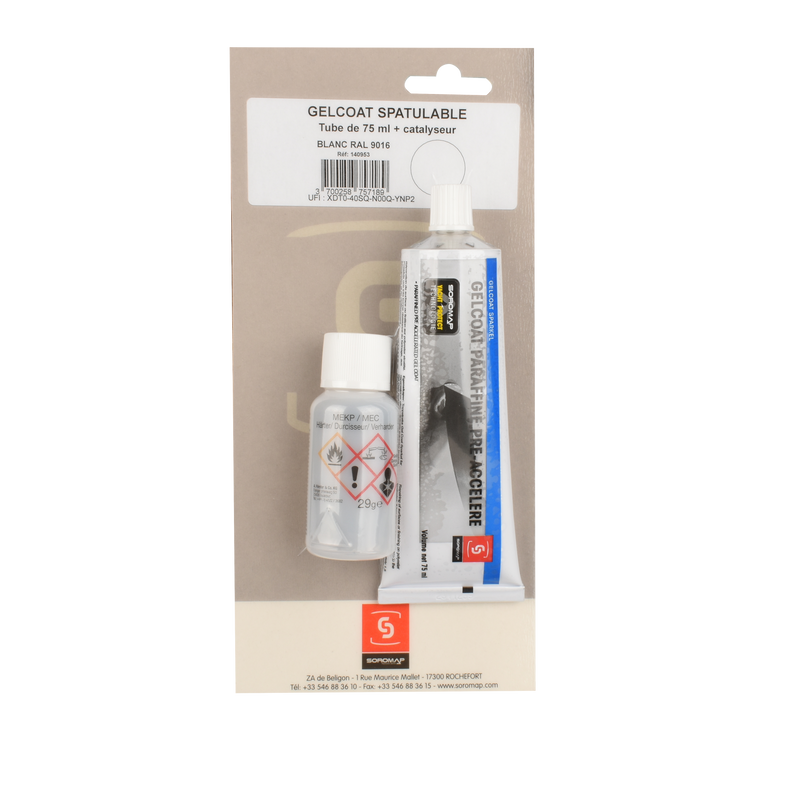 Load image into Gallery viewer, Gelcoat de réparation/finition Blanc 75ml, Réparez rapidement avant d'aller naviguer