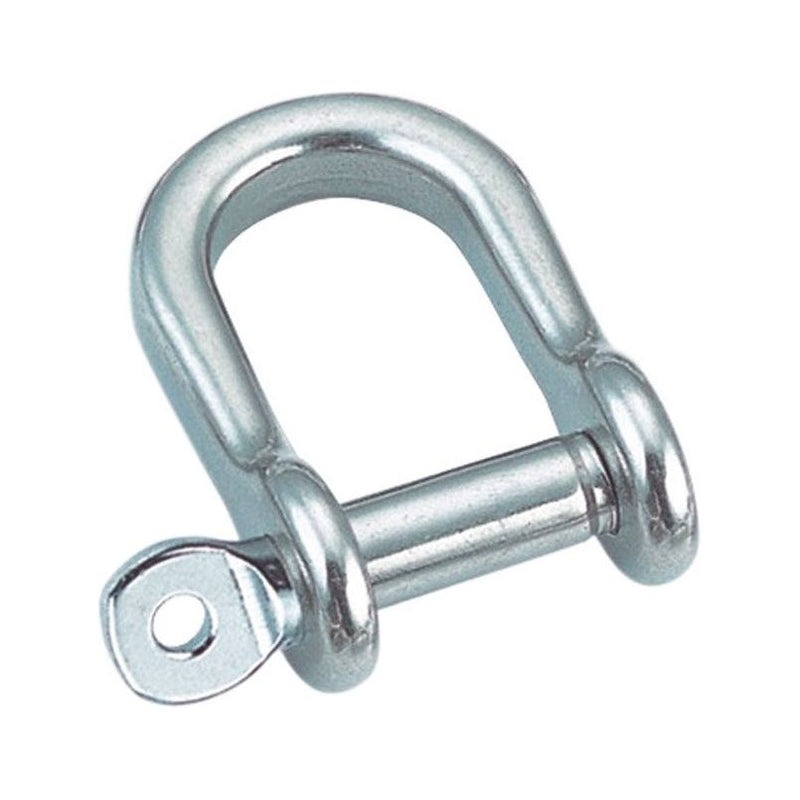 Laden Sie das Bild in Galerie -Viewer, Manille Semi Ronde ø5mm en inox A4, gros plan, idéale pour équipements nautiques, offrant robustesse et fiabilité avec une charge de rupture de 400 kg.