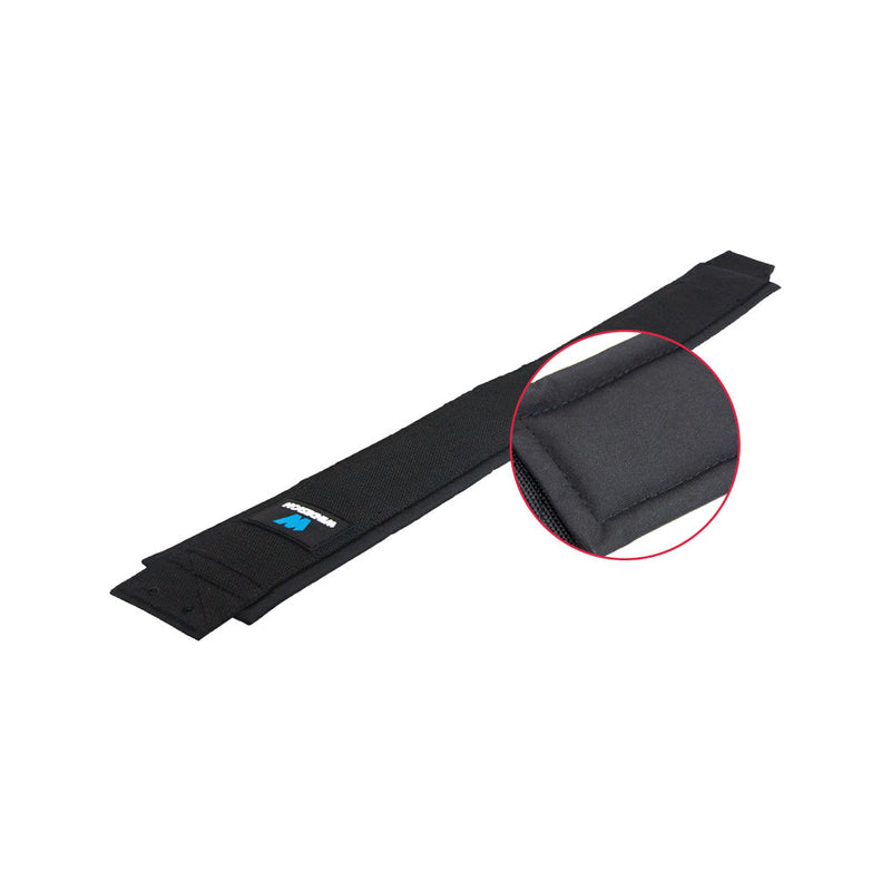 Load image into Gallery viewer, Sangle de Rappel rembourrée Laser® noire, 8 cm de large, 82 cm de long, avec rembourrage mousse non absorbante et attaches Velcro pour plus de confort sur les sangles.