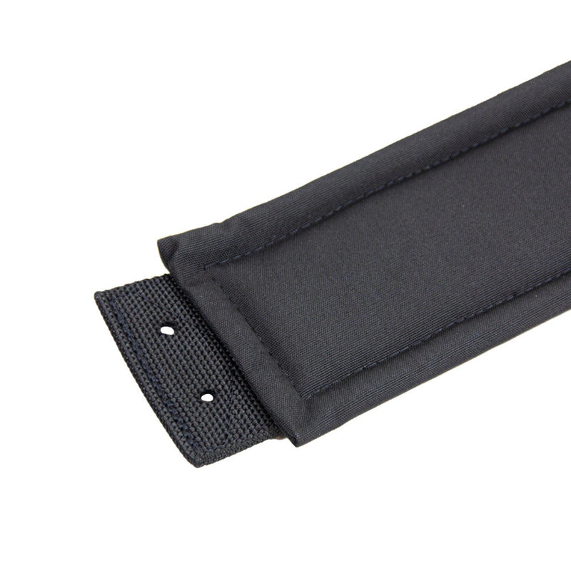 Load image into Gallery viewer, Sangle de Rappel rembourrée Laser® noire, 8 cm de large, avec mousse à cellules fermées et fixation Velcro, idéale pour répartir le poids sur l'épaule.