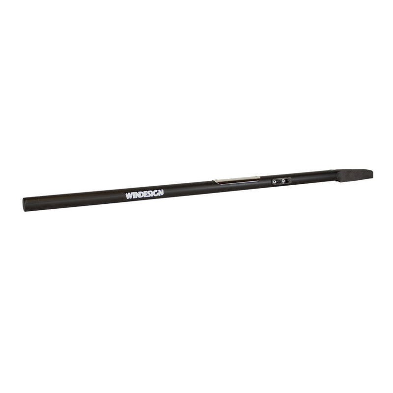 Load image into Gallery viewer, Barre Alu Laser® Optiparts Deluxe, tube en aluminium noir avec insert en aluminium anodisé, bouchon plastique, taquet coinceur latéral, pour dériveurs Laser® et ILCA®.