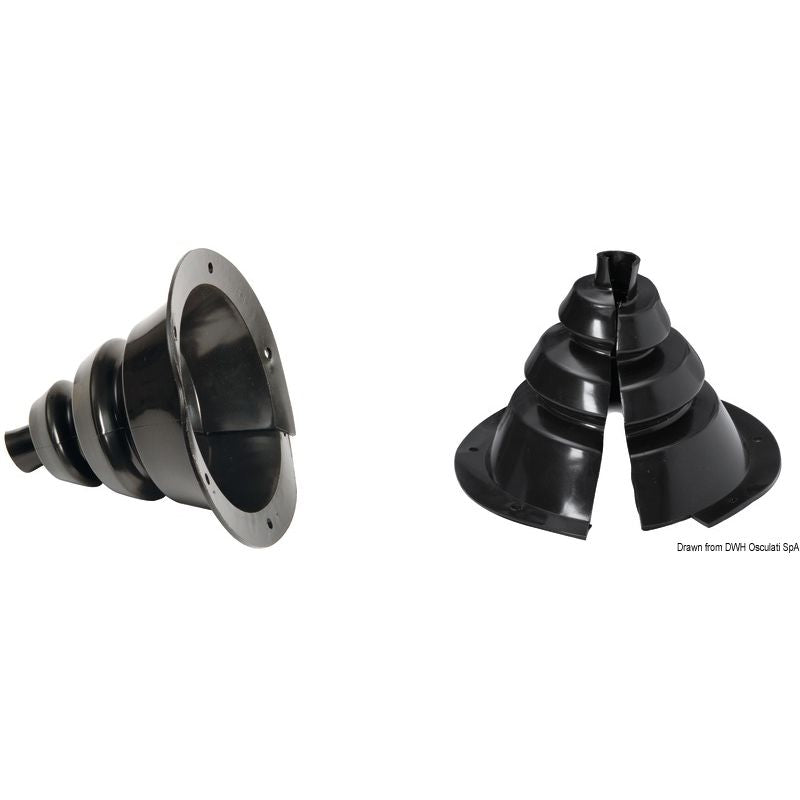 Load image into Gallery viewer, Soufflet Passe-câbles ouvrable, diamètre externe 135 mm, EVA souple, avec lèvres superposables pour installation facile sans débrancher les câbles.