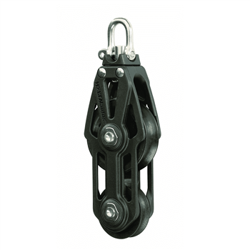 Laden Sie das Bild in Galerie -Viewer, Poulie Violon + Emerillon pour palans, avec joues en composite carbone haute densité, disponible en deux tailles, idéale pour dériveur et catamaran.