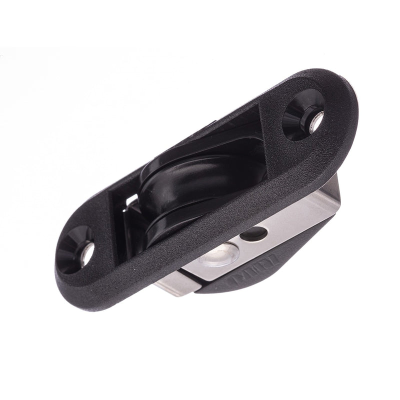 Chargez l'image dans la visionneuse de la galerie, Poulie à Encastrer à billes avec deux trous de montage, acier inoxydable, idéale pour rediriger des lignes sur les bateaux, résistante et durable pour usage nautique.