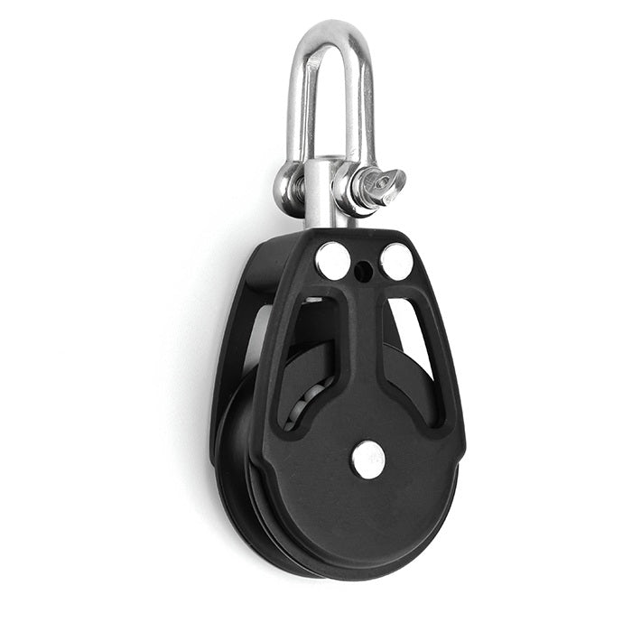 Load image into Gallery viewer, Poulie Simple à billes Aluminium avec Manille, idéale pour voile légère et applications industrielles, offre durabilité et performance avec choix de tailles pour divers besoins.