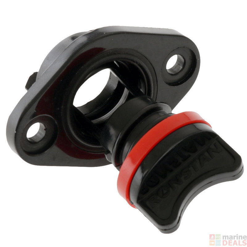 Load image into Gallery viewer, Bouchon de nable à vis RONSTAN avec support, conçu pour dériveurs et catamarans, fixation à entraxe de 38mm, découpe de 24mm pour installation sécurisée.