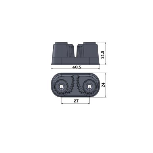 Laden Sie das Bild in Galerie -Viewer, Taquet Coinceur Nylon pour cordage 27mm et 38mm, conçu pour une charge de travail de 68/91kg, idéal pour la voile légère.