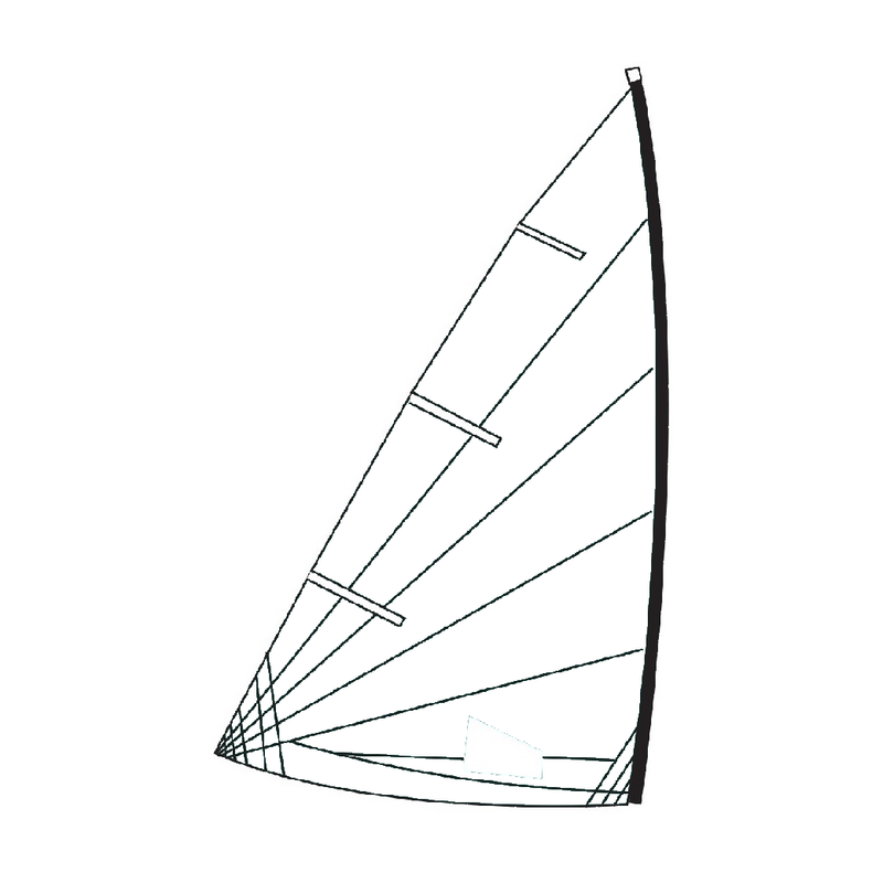 Laden Sie das Bild in Galerie -Viewer, Voile Dériveur Laser® Radial en Dacron 170gr, coupe radiale, avec renforts; idéale pour dériveurs sportifs. Options personnalisables disponibles.