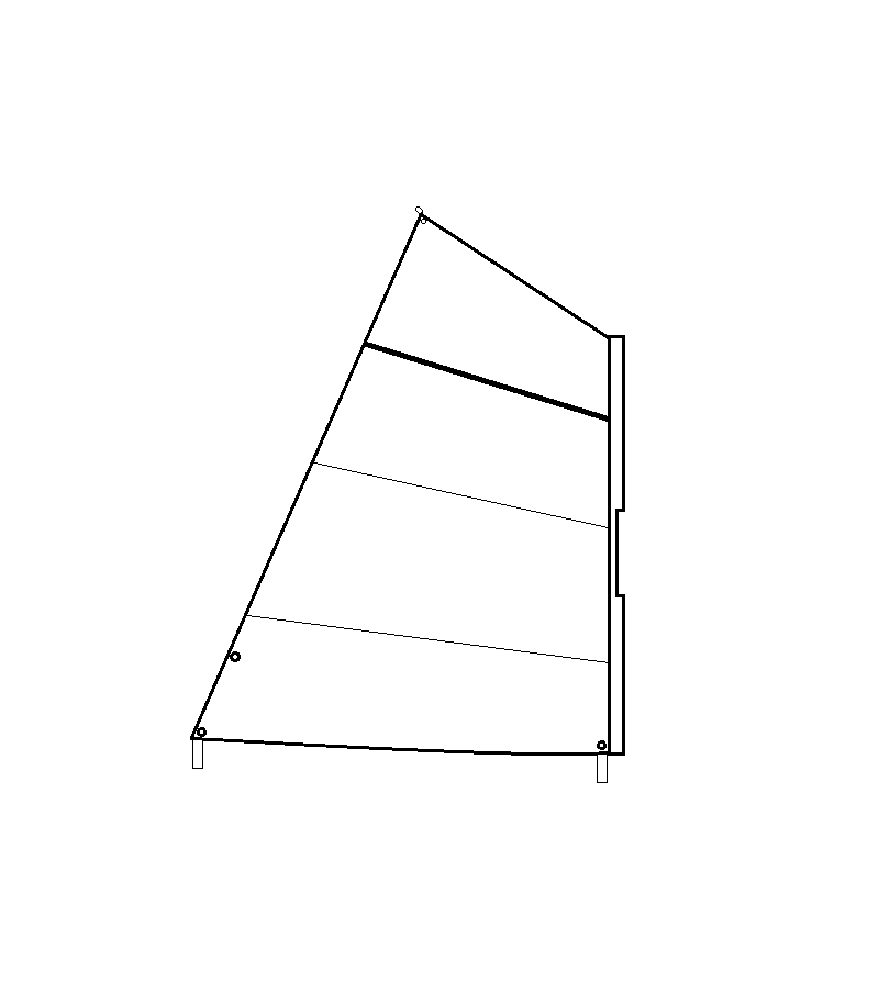 Laden Sie das Bild in Galerie -Viewer, Voile Optimist à fourreau 170gr en Dacron, coupe croisée, avec renforts et ris, idéale pour la voile légère sportive. Modèle adaptable et personnalisable.