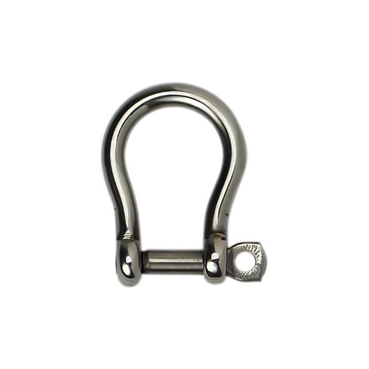 Load image into Gallery viewer, Manille Lyre Forgée en gros plan, un élément de quincaillerie en métal robuste, spécialisé pour la voile légère, fabriquée en Europe pour une résistance exceptionnelle.