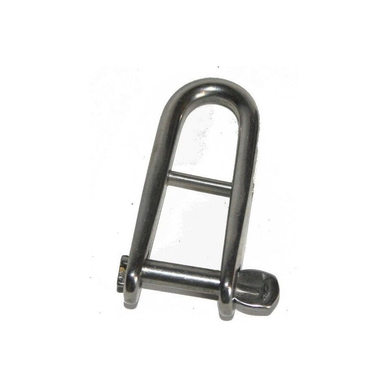 Chargez l'image dans la visionneuse de la galerie, Manille Droite Longue Forgée 1/4 Tour avec Barre, objet métallique robuste avec boulon, conçu pour verrouillage rapide, utilisé en nautisme pour dériveurs et catamarans.