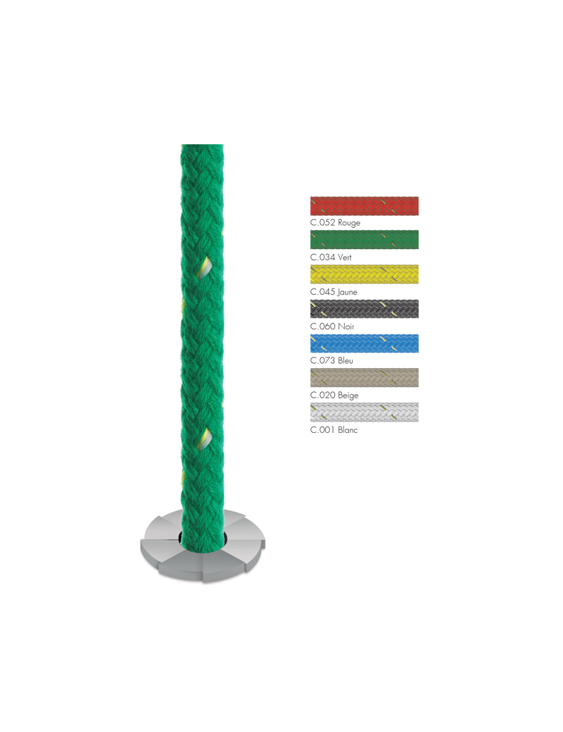 Load image into Gallery viewer, Écoute Polyester Regatta Color pour voile légère, double tressage traité anti-UV, toucher coton, vendu au mètre, idéal pour croisière et régates sportives.