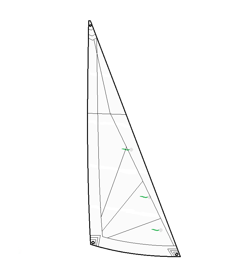 Chargez l'image dans la visionneuse de la galerie, Foc Catamaran Dart 16 en Dacron 250g, coupe radiale, adapté pour le sport nautique, disponible chez Yachting Thommeret, spécialiste en équipements de voile légère.