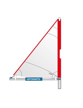 Gréement complet voile/mat/bôme optimist triangulaire à fourreau - OPTIPARTS