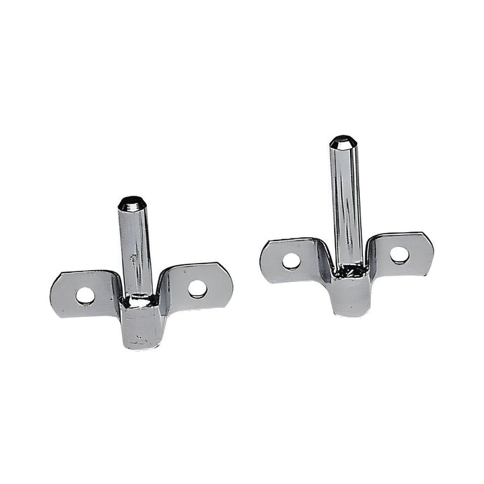 Aiguillot Optimist ø08mm 2 trous, vendu par 2, pour fixation sur tableau arrière d'Optimist, accueillant les fémelots du safran, tige diamètre 8 mm.