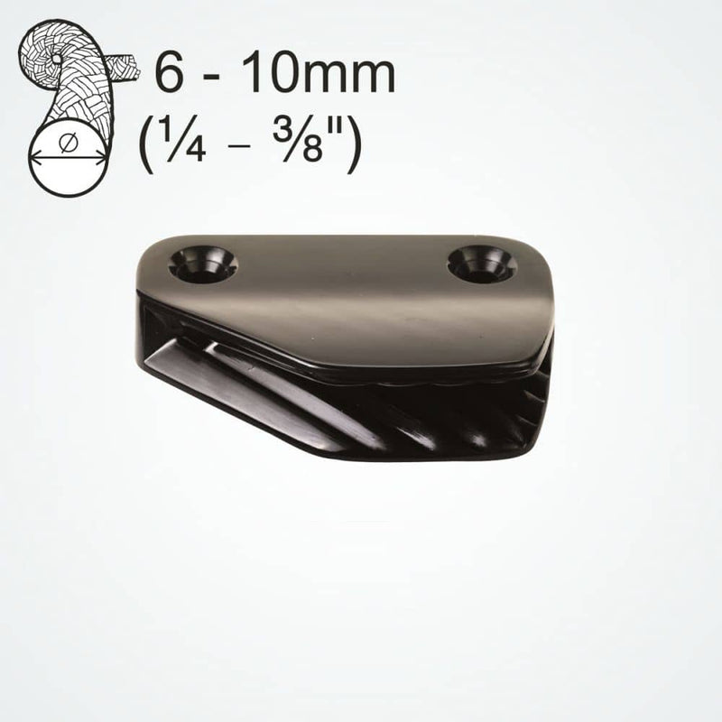 Chargez l'image dans la visionneuse de la galerie, ClamCleat® Nylon Latéral Babord ø6 à 10mm, taquet en nylon discret et économique, idéal pour dériveurs et applications non marines, fixation par boulons ou vis.
