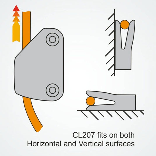 ClamCleat® Nylon Latéral Babord ø6 à 10mm, taquet discret en nylon pour dériveurs et applications diverses, fixable par boulons ou vis à tête fraisée.