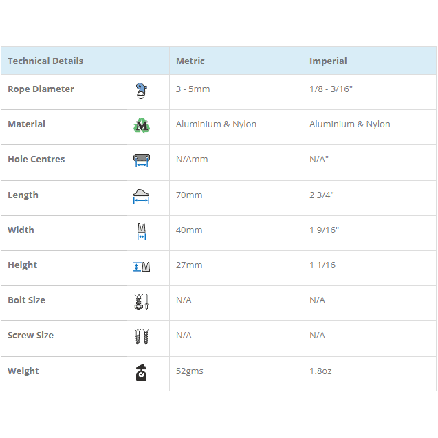 Load image into Gallery viewer, Clam-Cleat Palan Alu 3 réas pour tension et réglage de voiles, idéal pour planches et chars à voile, offrant un avantage mécanique de 6:1.
