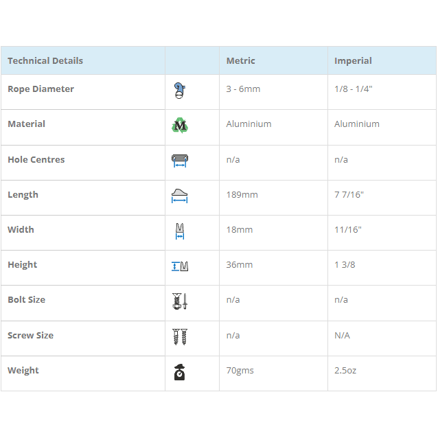 Chargez l'image dans la visionneuse de la galerie, ClamCleat® Power Grip 2 ø3 à 6mm, outil léger et robuste, facilite la tension des cordages sur dériveurs et planches à voile, adapté à toutes les mains.
