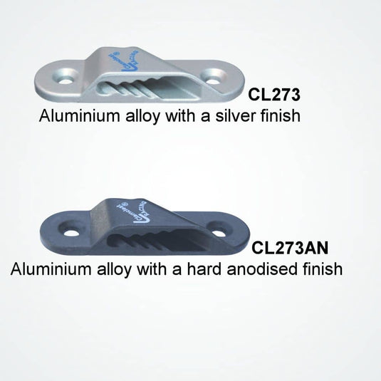 ClamCleat® Nerf de Chute Voile Alu Tribord ø3 à 6mm, taquet en aluminium à profil bas avec guide-corde intégré, idéal pour voiles de grandes dimensions et trampolines.