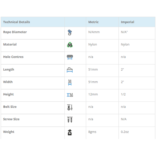 Poignée pour Clam-Cleat de trapèze CL253, légère et confortable, conçue pour s'adapter au taquet CL253, idéale pour voile légère.