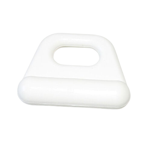 Coulisseau plastique blanc pour rail de voile, disponible en dimensions 08mm, 16mm, et 22mm, idéal pour accastillage de dériveurs et catamarans de sport.