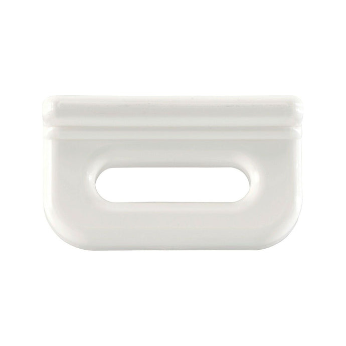 Coulisseau plastique blanc pour rail de voile légère, disponible en dimensions adaptées: 08mm, 16mm, et 22mm, idéal pour dériveurs et catamarans de sport.