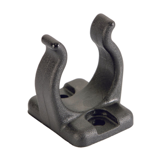 Clip plastique pour Tube, idéal pour ranger des objets comme lampes, rames ou pagaies, avec bras flexibles en nylon anti-UV pour fixation sécurisée.