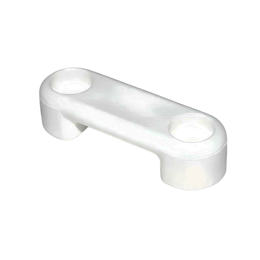 Pontet de Sangle 25mm Renforcé - Blanc, un ouvre-bocal à deux tailles avec socles antidérapants, idéal pour sécuriser et ouvrir facilement les bocaux sur un comptoir.