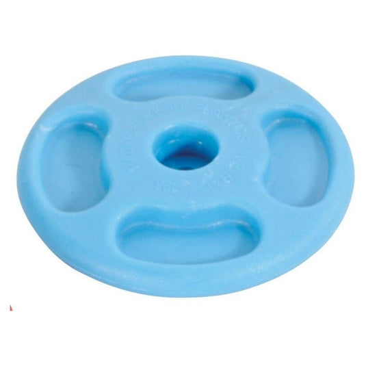 Disque de trapèze / Disque d'arrêt spinnaker, plaque ronde en plastique avec trou central et poignées moulées pour faciliter le transport et l'installation sur barres ou machines.