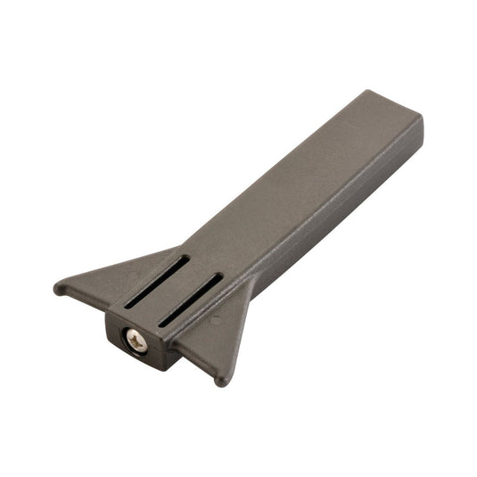 Ajusteur de Latte de Voile en plastique noir avec vis cruciforme, idéal pour ajuster la tension des lattes sans abîmer les surfaces.