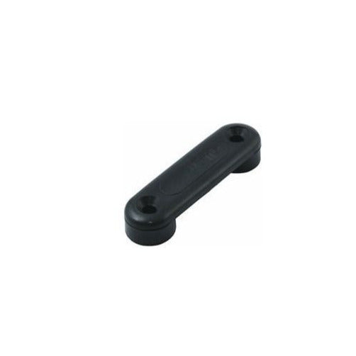 Pontet de Sangle 25mm Renforcé - Noir, petite poignée en plastique pour portes ou tiroirs, conçu pour un montage à deux vis, idéal pour la voile légère.