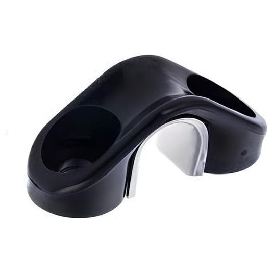 Filoir Pont Plastique bagué ø06mm, en plastique noir avec bague alu pour durabilité, conçu pour guider des lignes jusqu'à 6mm, entraxe de fixation 23mm.