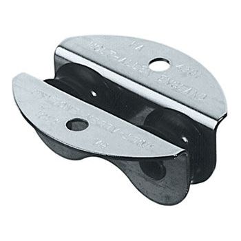 Poulie à Encastrer Double ø15mm, bloc à double réa en acier inoxydable, idéal pour applications marines, diamètre cordage 2-5mm, charge de rupture 275kg.