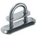 Cadène en U 6mm fortes charges avec plaques de support et étrier, conçue pour l'accastillage nautique, idéale pour attacher cordages sur ponts de bateaux.