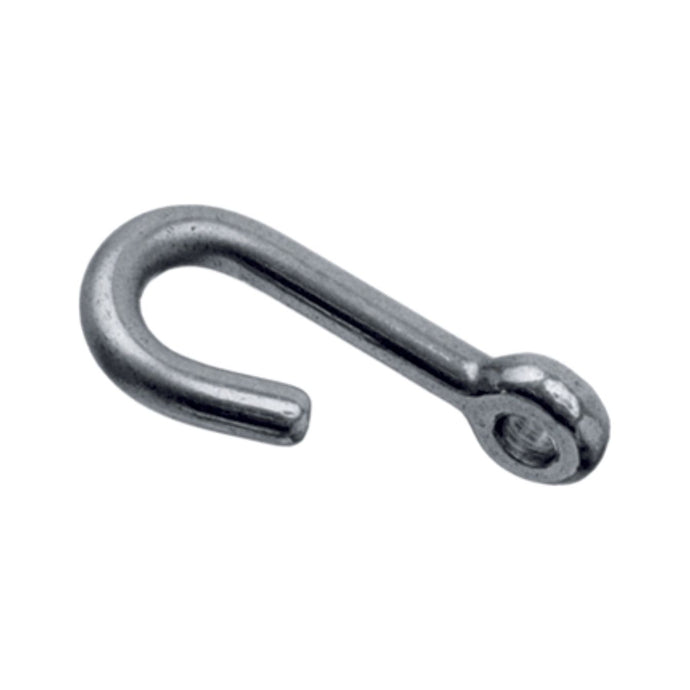 Crochet Inox avec Œil 90° pour cordage ø5mm, longueur 52mm, idéal pour équipements de voile légère, dériveurs et catamarans.