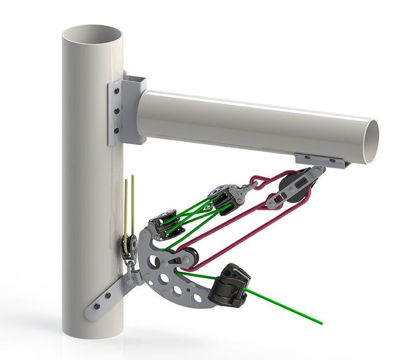 Chargez l&#39;image dans la visionneuse de la galerie, Kit hale-bas Laser®/ILCA® complet avec tourelle, poulie double, poulie de bôme et cordage, pour dériveurs Laser®/ILCA®, non autorisé en compétitions officielles.
