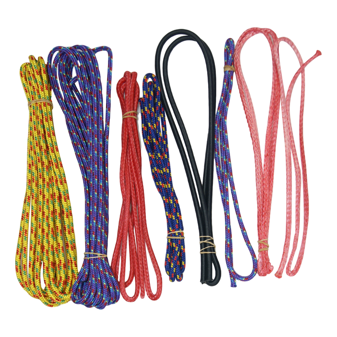 Kit cordage Laser®/ILCA Complet, comprenant divers cordages Dyneema et Sandow de tailles variées, idéal pour la voile légère récréative et clubs.