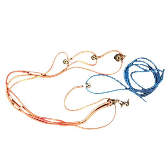 Hâle bas 420 Race avec poulies dynamiques et manilles, utilisé en voile légère pour optimiser la performance des 420 en compétition.