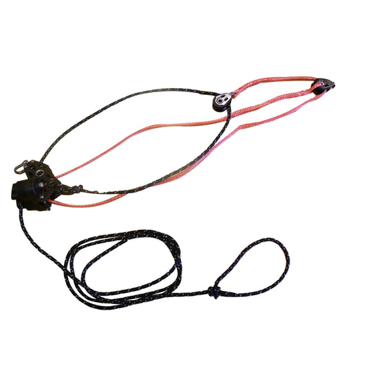 Kit Accastillage RS Feva Hâle-Bas avec cordage tressé, poulies Dynamic 20mm et taquet Holt, idéal pour tensionner efficacement les équipements de votre dériveur.